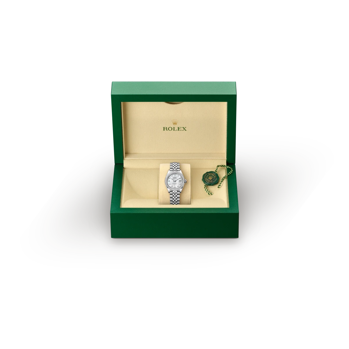 rolex Lady-Datejust in Rolesor bianco (combinazione di acciaio Oystersteel e oro bianco), M279384RBR-0011 - Boglietti Gioielliere