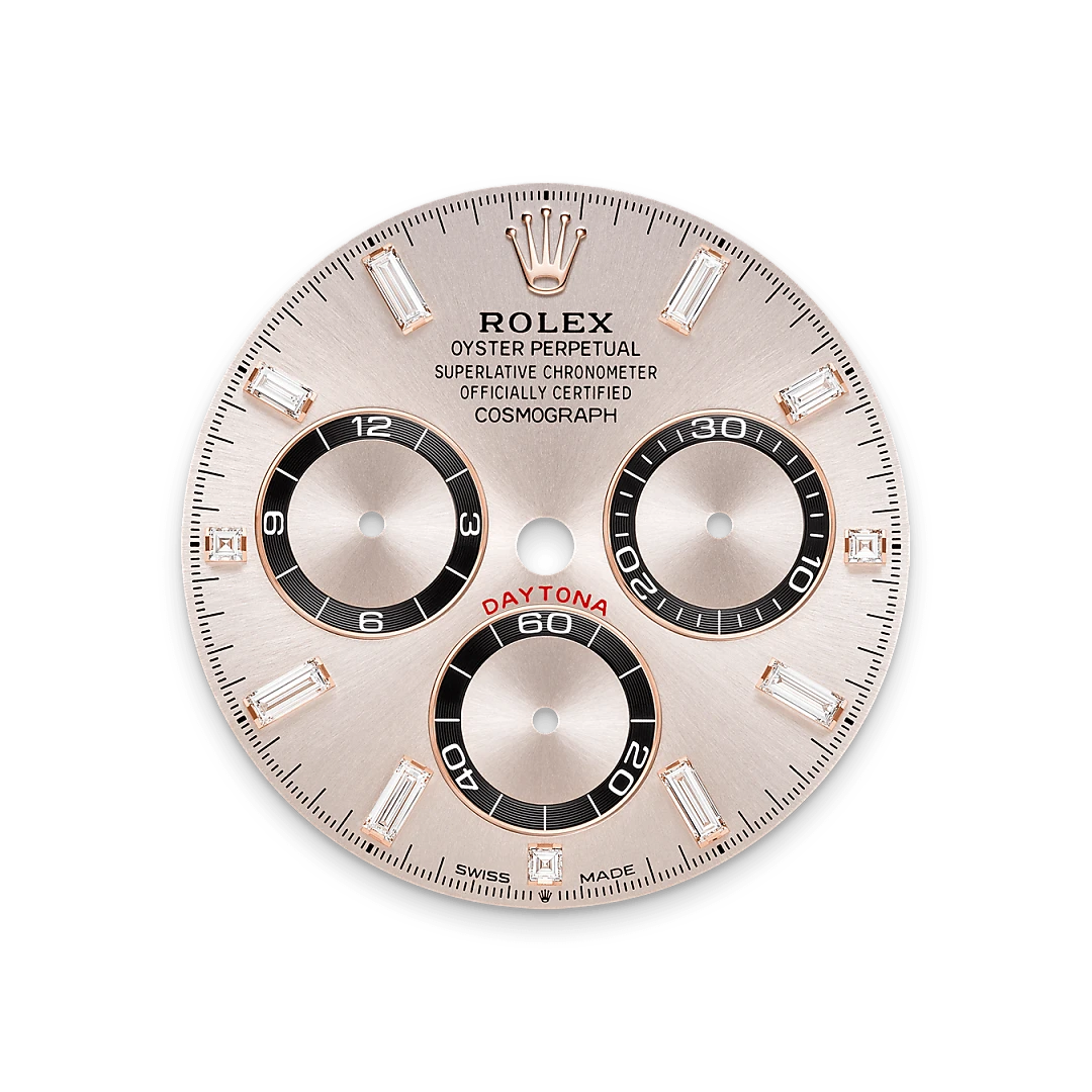 rolex Cosmograph Daytona in 18 ct Everose gold with lugs set with diamonds, M126535TBR-0002 - Boglietti Gioielliere